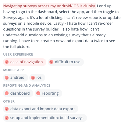 A survey tool review finds navigating surveys is clunky