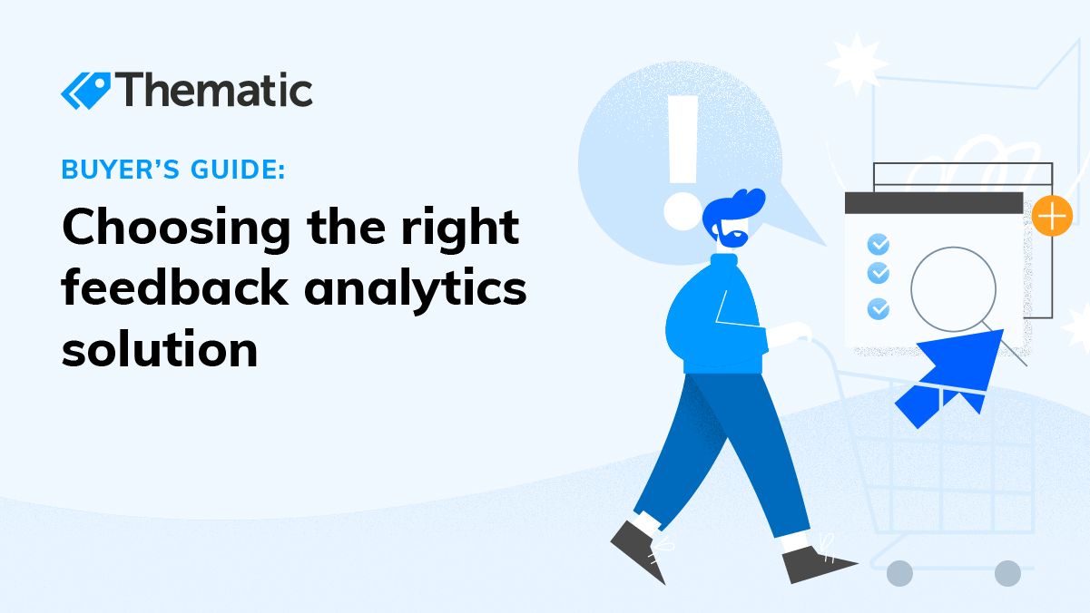 Promotional image linking to our free Buyer's Guide on choosing the right feedback analytics solution