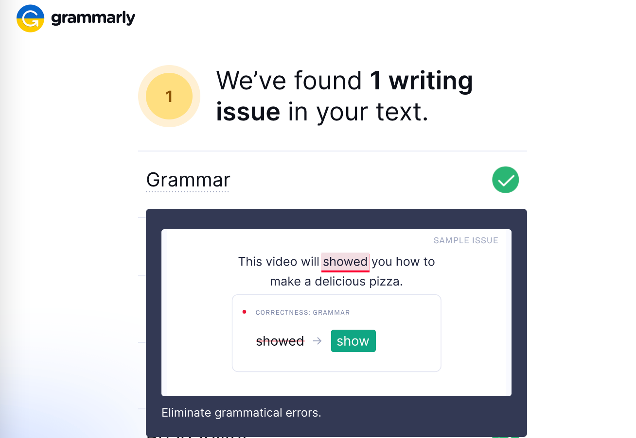 Grammarly in action