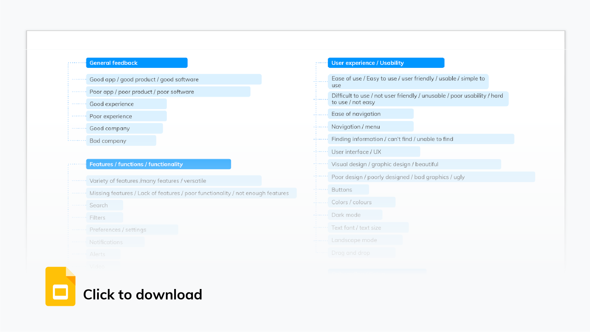 Preview of taxonomy download