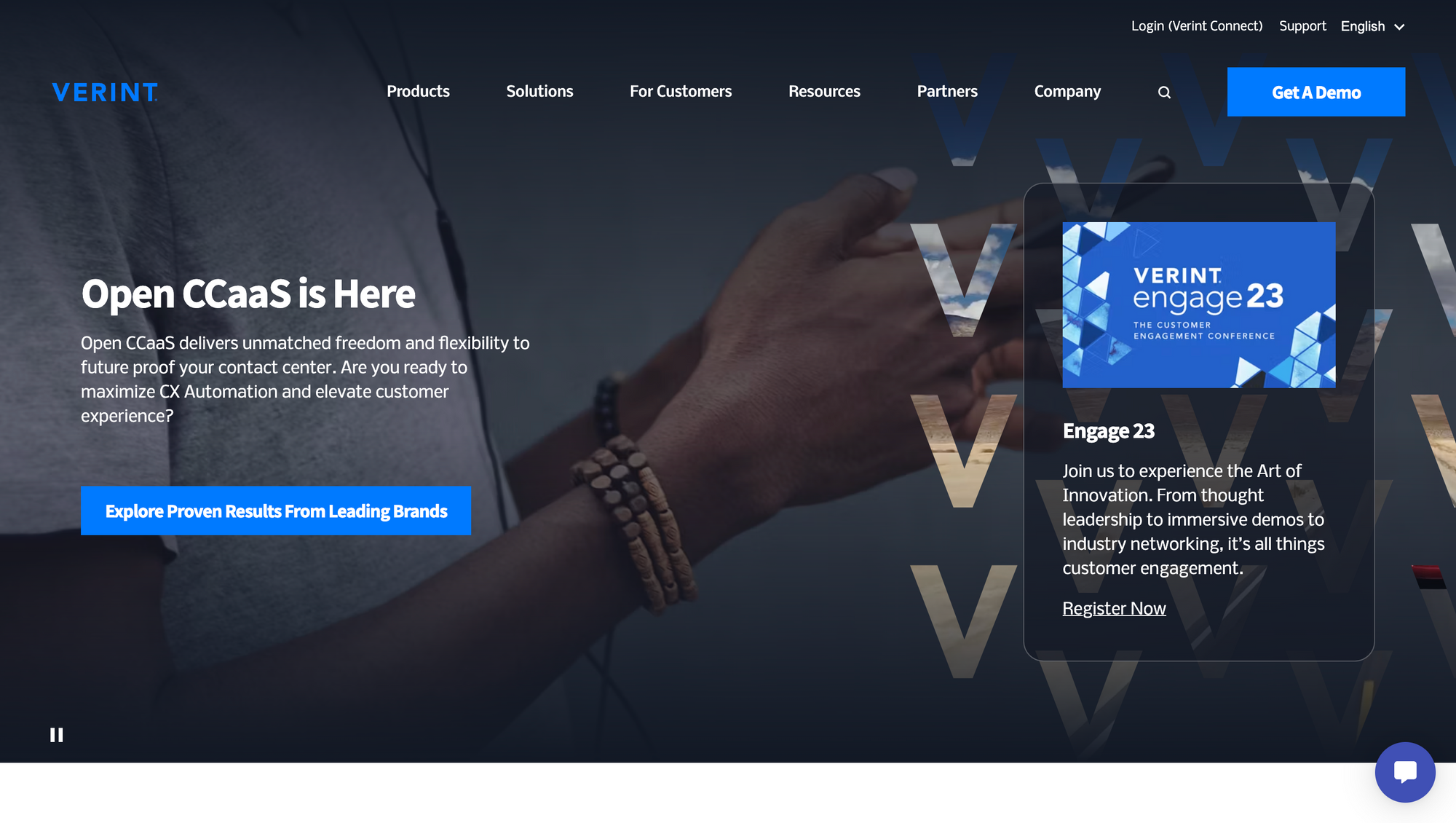 voice of customer tool Verint homepage