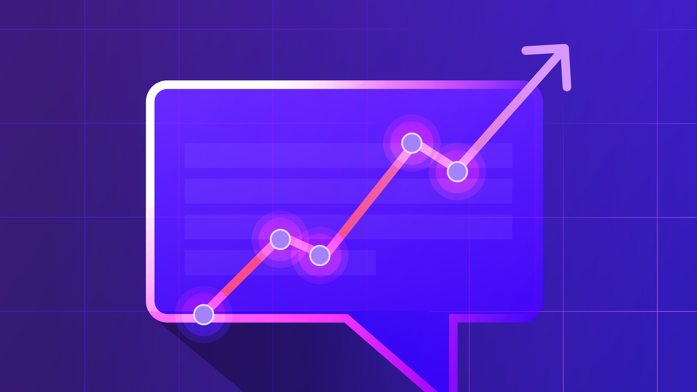 A feedback bubble has an ascending linea graph imposed upon it.
